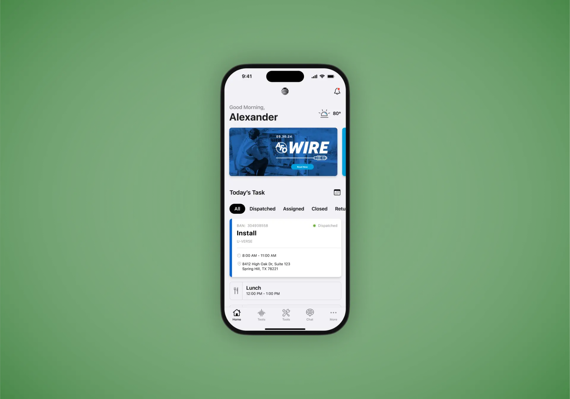 Atlas Mobile Welcome Screen